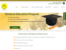 Tablet Screenshot of goldbuyingtraining.com